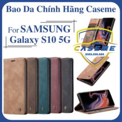 Bao da cao cấp dành cho Samsung Galaxy S10 5G dạng ví chính hãng Caseme