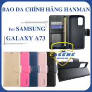 Bao da dạng ví dành cho Samsung Galaxy A73 5G Hanman có quai cài