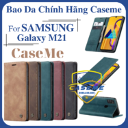Bao da cao cấp dành cho Samsung Galaxy M21 dạng ví chính hãng Caseme