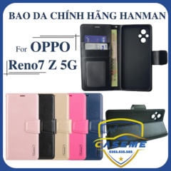 Bao da dạng ví dành cho OPPO Reno7 Z 5G Hanman có quai cài