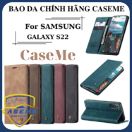 Bao da cao cấp dành cho Samsung Galaxy S22 dạng ví chính hãng Caseme