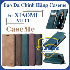 Bao da cao cấp dành cho Xiaomi Mi 11 dạng ví chính hãng Caseme