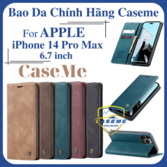Bao da cao cấp dành cho iPhone 14 Pro Max dạng ví chính hãng Caseme