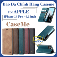 Bao da cao cấp dành cho iPhone 14 Pro dạng ví chính hãng Caseme