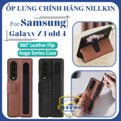 Bao da dành cho Samsung Galaxy Z Fold4 chính hãng Nillkin Aoge Leather Cover