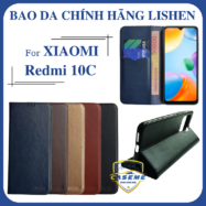 Bao da dạng ví dành cho Xiaomi Redmi 10C chính hãng Lishen