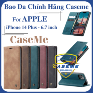 Bao da cao cấp dành cho iPhone 14 Plus dạng ví chính hãng Caseme
