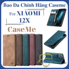 Bao da cao cấp dành cho Xiaomi 12X dạng ví chính hãng Caseme