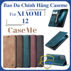 Bao da cao cấp dành cho Xiaomi 12 dạng ví chính hãng Caseme