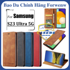 Bao da dành cho Samsung Galaxy S23 Ultra dạng ví Forwenw cao cấp