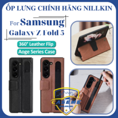 Bao da dành cho Samsung Galaxy Z Fold5 chính hãng Nillkin Aoge Leather Cover