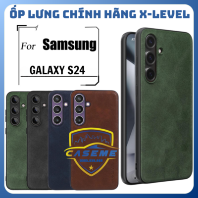 Op Lung Da Cho Samsung Galaxy S24 Chinh Hang X Level Cao Cap