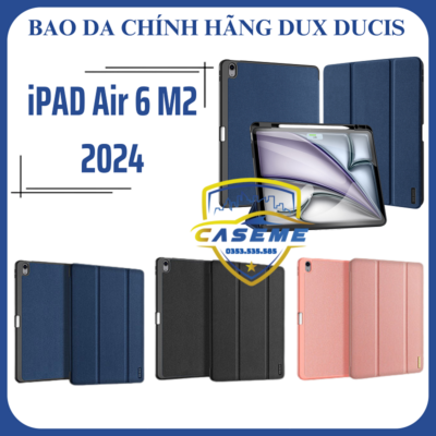 Bao Da Danh Cho Ipad Air 6 11 Inch M2 2024 Chinh Hang Dux Ducis Domo Series Co Khe Cam But (1)