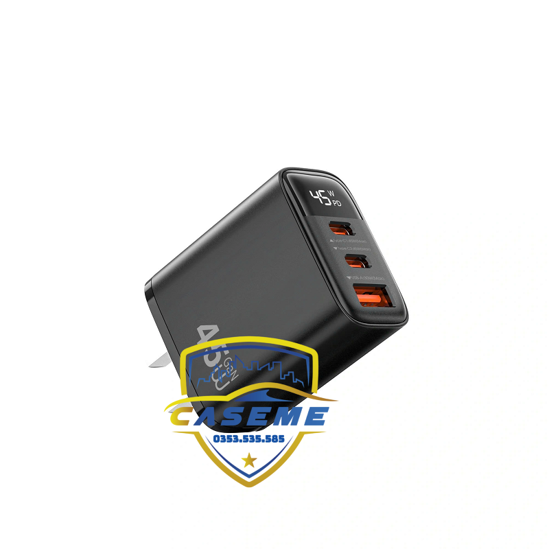 Cu Sac Nhanh Wiwu Firefly 45w Pd Gan 3 Cong Usb C Usb A Wi G011 (3)
