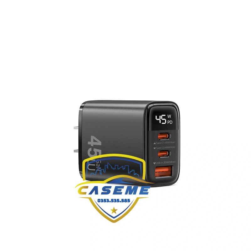 Cu Sac Nhanh Wiwu Firefly 45w Pd Gan 3 Cong Usb C Usb A Wi G011 (4)