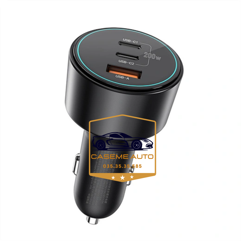 Tau Sac Nhanh Wiwu Exeed 200w Wi Qc026 3 Cong Sac Usb A Usb C Qcpd Sac Nhanh Cho Xe Hoi (2)