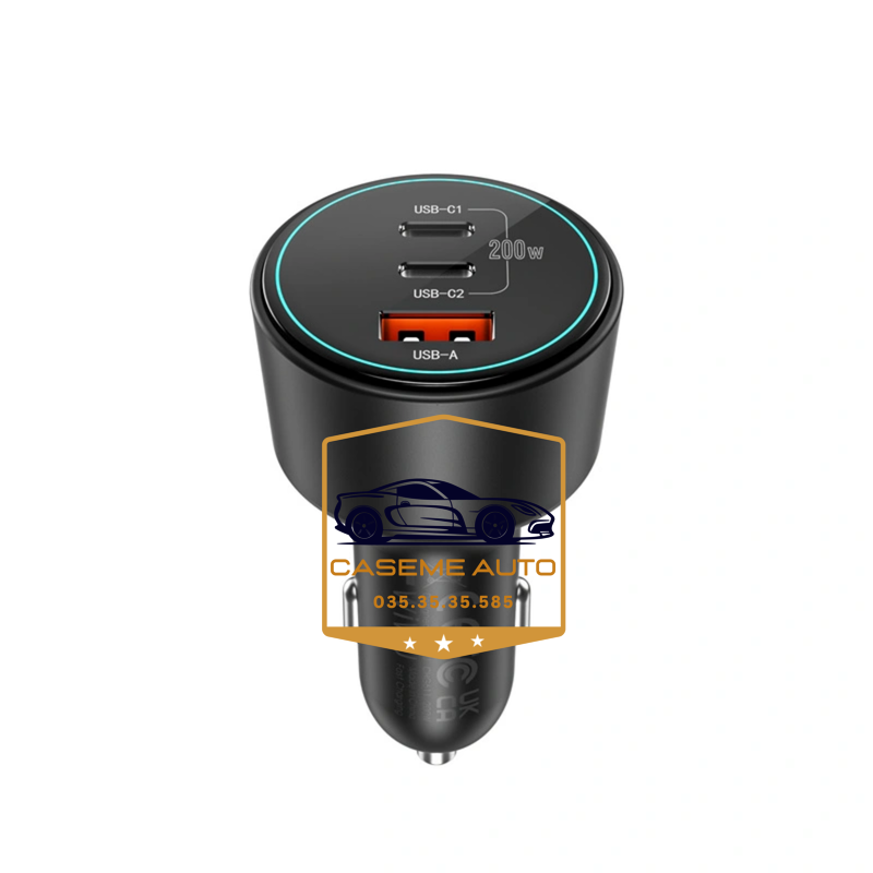 Tau Sac Nhanh Wiwu Exeed 200w Wi Qc026 3 Cong Sac Usb A Usb C Qcpd Sac Nhanh Cho Xe Hoi (3)