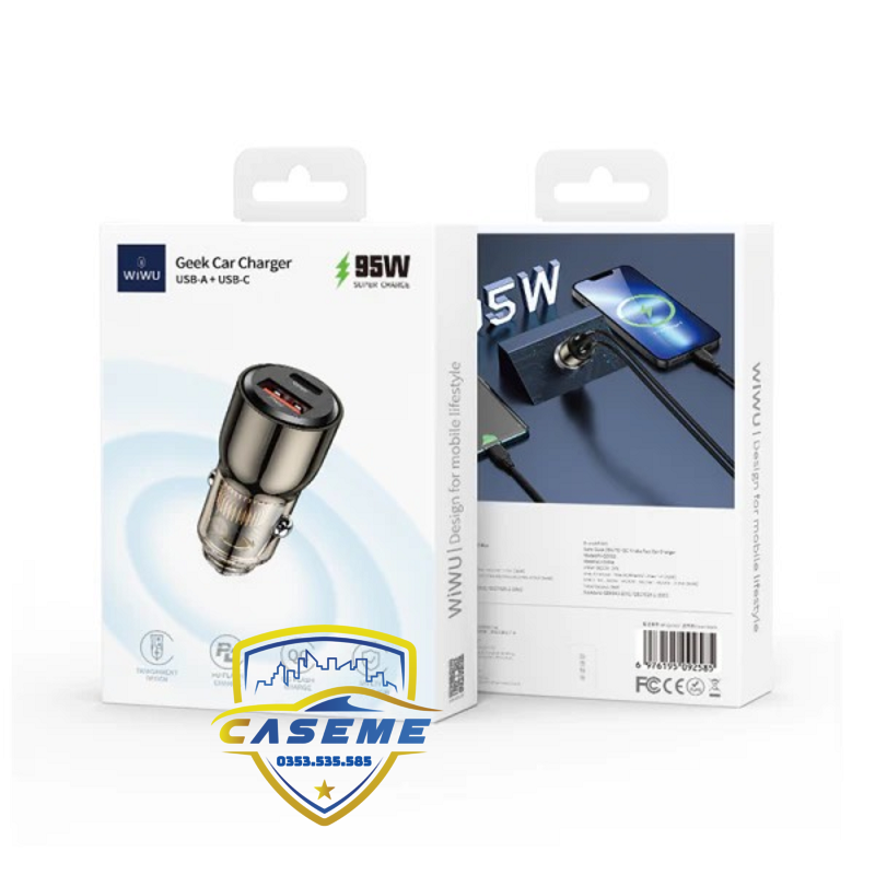 Tau Sac Wiwu Geek 95w Qc012 Sac Nhanh Voi 2 Cong Usb A Va Usb C (6)