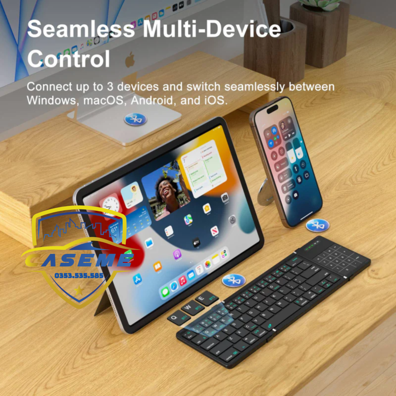 Ban Phim Bluetooth Gap Gon Nillkin Cube Touchpad (5)