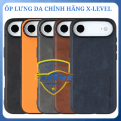 Ốp lưng da X-Level chính hãng dành cho iPhone 17 Air – Viền mỏng 1.5mm, chống sốc, chống vân tay