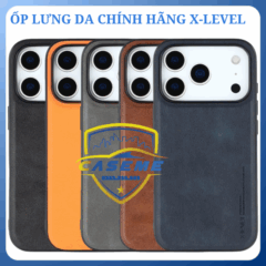 Ốp lưng da X-Level chính hãng dành cho iPhone 17 Pro Max – Viền mỏng 1.5mm, chống sốc, chống vân tay