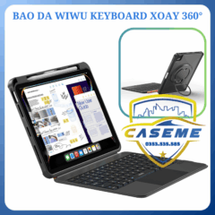 Bao da bàn phím WiWU MK-007 Pro 360° cho iPad Pro M4 11 inch – Bàn di chuột thông minh, xoay 360, pin 500mAh