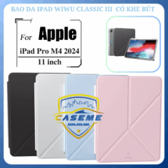 Bao da iPad Pro M4 11 inch (2024) WiWU Classic III GF-003 – mỏng nhẹ, có khe bút, chống sốc
