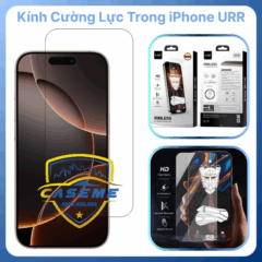 Kính Cường Lực iPhone 17 URR Trong Suốt 9H – Viền Cong 0.25 Arc, Không Viền Đen, Siêu Mỏng, Chống Trầy Xước