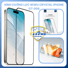 Kính Cường Lực iPhone 16 Pro Max WiWU GT-008 – Trong Suốt, Chống Vân Tay, Độ Truyền Sáng 95%