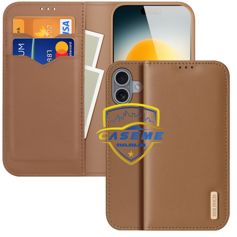 Bao da Dux Ducis Hivo Series iPhone 17 chính hãng kèm ví đựng thẻ