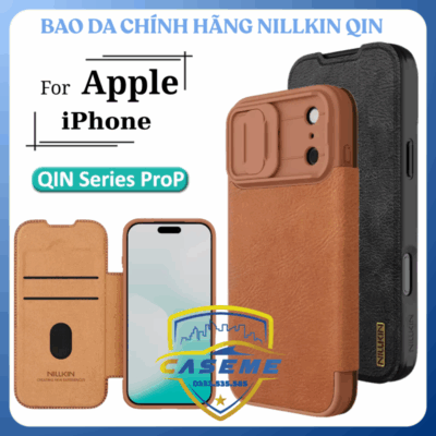 Bao da Nillkin Qin ProP iPhone 17 Pro và 17 Pro Max cao cấp