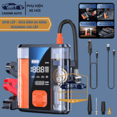 Bơm lốp kiêm kích bình ô tô Roadman 8800mAh – Đa năng, an toàn, tiện lợi