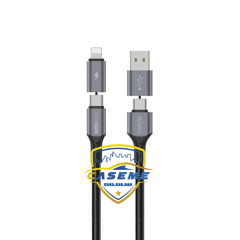 Cáp sạc 3 trong 1 WIWU Raptor Pro sạc laptop MacBook