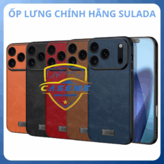 Ốp lưng da iPhone 17 Pro Max SULADA chính hãng cao cấp sang trọng