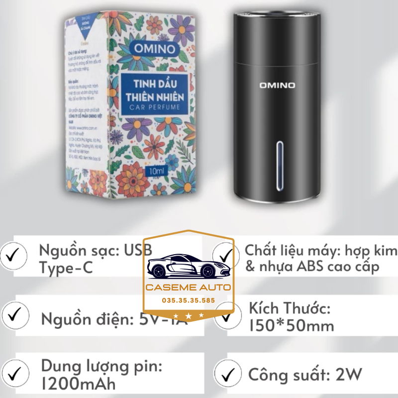 Tinh dầu thiên nhiên OMINO nguyên chất dùng cho máy xông