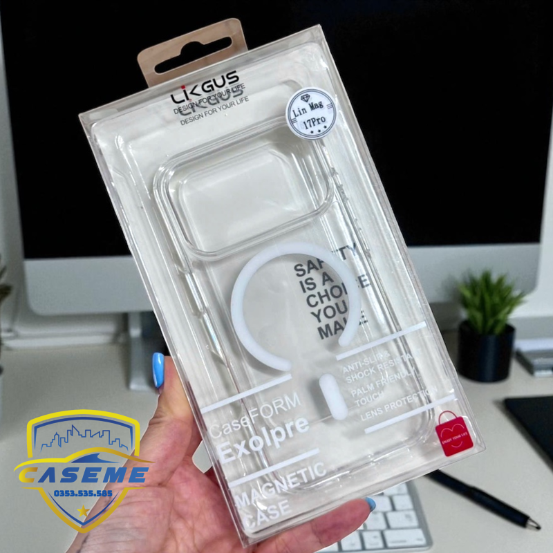 Ốp lưng trong suốt Likgus cho iPhone 17 Pro Max, thiết kế sang trọng và bảo vệ vượt trội