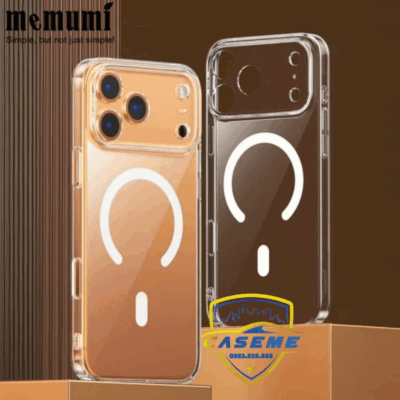 Ốp lưng iPhone 17 Pro Max Memumi trong suốt MagSafe siêu mỏng