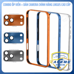 Combo ốp viền và dán camera chính hãng Likgus cho iPhone 17 Pro Max cao cấp
