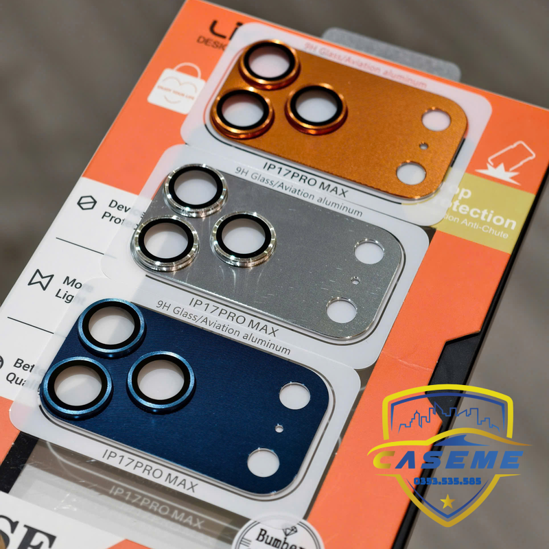 Dán camera cường lực bảo vệ ống kính iPhone 17 Pro Max Likgus