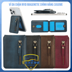 Ví đựng thẻ Magsafe Caseme chặn RFID kiêm chân đế cao cấp