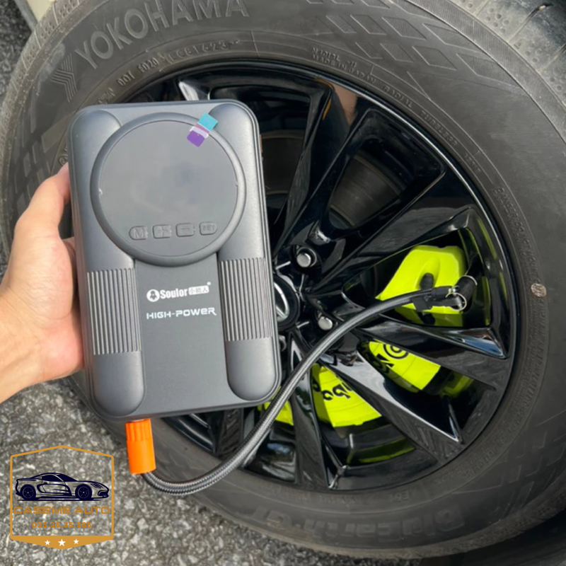 Soulor 129000mAh bơm lốp ô tô xe máy kiêm sạc dự phòng
