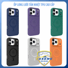 Ốp Lưng Tản Nhiệt Thoáng Khí Silicon Chống Sốc Hỗ Trợ Sạc Từ Tính Không Dây Cho iPhone 17