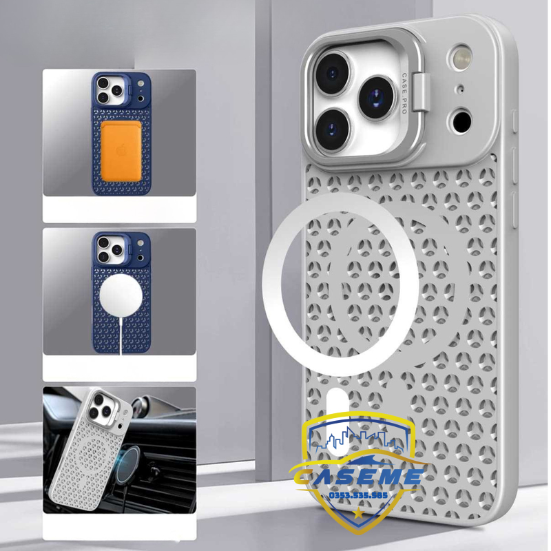 Ốp lưng hỗ trợ sạc từ tính không dây cho iPhone 17 nhiều màu sắc.