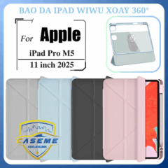 Bao da dành cho iPad Pro M5 11 inch 2025 chính hãng WiWU xoay 360 độ 2 trong 1 – từ tính, bảo vệ toàn diện
